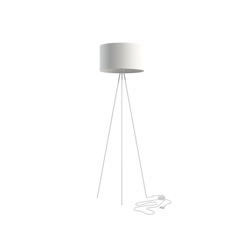 Lampa podłogowa z abażurem CADILAC biały