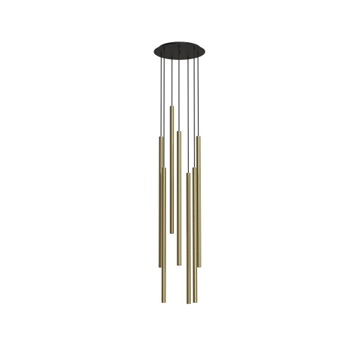 Lampa wisząca LASER 1000 VII mosiądz/czarny