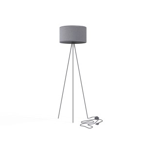 Lampa podłogowa z abażurem CADILAC szary