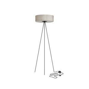 Lampa podłogowa z abażurem CADILAC szary