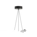 Lampa podłogowa z abażurem CADILAC czarny/biały