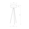 Lampa podłogowa z abażurem CADILAC czarny/biały