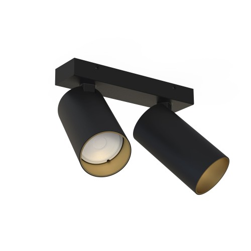 Lampa sufitowa 2-punktowa MONO czarny/złoty
