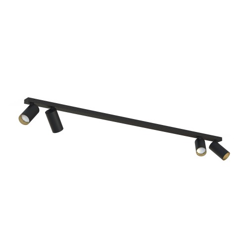 Lampa sufitowa 4-punktowa MONO czarny/złoty