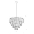 Lampa wisząca kryształowa CRISTAL L transparentny/czarny