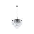 Lampa wisząca kryształowa CRISTAL M transparentny/czarny