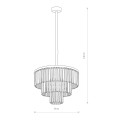 Lampa wisząca kryształowa CRISTAL M transparentny/czarny