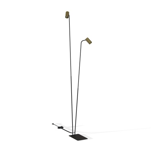 Lampa podłogowa MONO II mosiądz/czarny