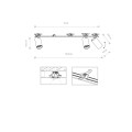 Lampa podtynkowa 3-punktowa MONO SURFACE biały