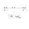 Lampa podtynkowa 3-punktowa MONO SURFACE biały