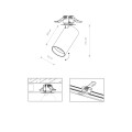 Lampa podtynkowa 1-punktowa MONO SURFACE biały