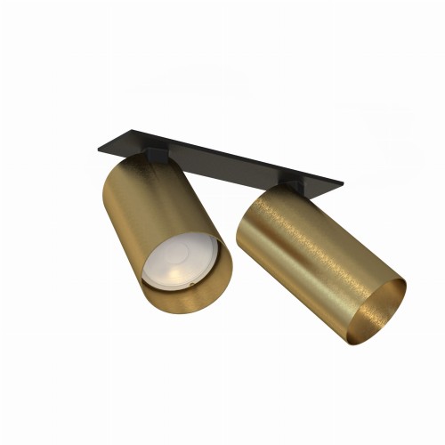 Lampa podtynkowa 2-punktowa MONO SURFACE mosiądz/czarny
