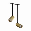 Lampa podtynkowa 2-punktowa MONO SURFACE LONG mosiądz/czarny