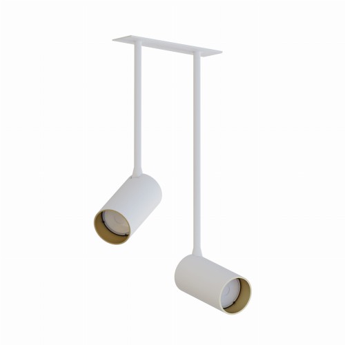 Lampa podtynkowa 2-punktowa MONO SURFACE LONG biały/złoty