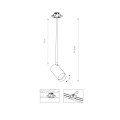 Lampa podtynkowa 1-punktowa MONO SURFACE LONG M biały/złoty