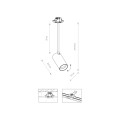 Lampa podtynkowa 1-punktowa MONO SURFACE LONG S mosiądz/czarny