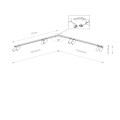Listwa sufitowa MONO CORNER 2x150 czarny