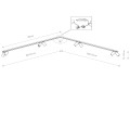 Listwa sufitowa MONO CORNER 2x200 czarny