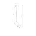 Lampa sufitowa 2-punktowa MONO LONG M czarny/złoty
