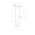 Lampa sufitowa 2-punktowa MONO LONG biały