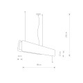 Lampa wisząca OSLO LED 90 drewno
