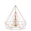 Lampa wisząca 1-punktowa loftowa druciak BASKET miedziany