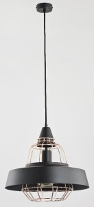 Lampa wisząca 1-punktowa loftowa TAMARIS Black Cooper