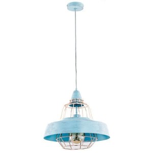 Lampa wisząca T1-punktowa loftowa AMARIS Mint/niebieski