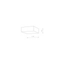 Plafon LID SQUARE LED 15W 3000K czarny