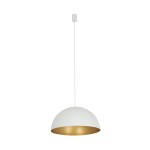 Lampa wisząca nowoczesna HEMISPHERE SUPER L biały/satynowy złoty
