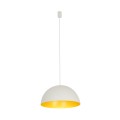 Lampa wisząca nowoczesna HEMISPHERE SUPER L biały/satynowy złoty
