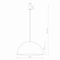 Lampa wisząca nowoczesna HEMISPHERE SUPER L biały/satynowy złoty