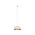 Lampa wisząca nowoczesna HEMISPHERE SUPER S biały/satynowy złoty