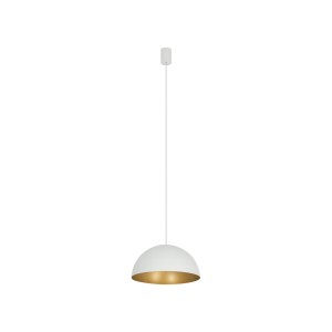 Lampa wisząca nowoczesna HEMISPHERE SUPER S biały/satynowy złoty