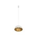 Lampa wisząca nowoczesna HEMISPHERE SUPER S biały/satynowy złoty