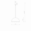 Lampa wisząca nowoczesna HEMISPHERE SUPER S biały/satynowy złoty