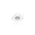Lampa punktowa podtynkowa EGINA LED 5W 4000K czarny