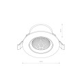 Lampa punktowa podtynkowa EGINA LED 15W 4000K czarny