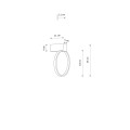 Kinkiet CIRCOLO LED XS 4000K czarny