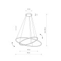 Lampa wisząca CIRCOLO LED 4000K czarny