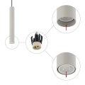 Lampa wisząca FOURTY M szary