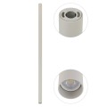 Lampa punktowa natynkowa FOURTY XL szary