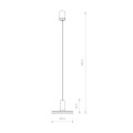 Lampa wisząca 1-punktowa HERMANOS B czarny