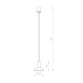 Lampa wisząca 1-punktowa HERMANOS C czarny