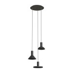 Lampa wisząca 3-punktowa HERMANOS czarny