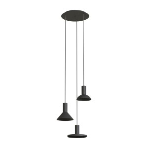 Lampa wisząca 3-punktowa HERMANOS czarny