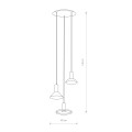 Lampa wisząca 3-punktowa HERMANOS czarny