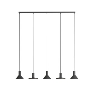 Lampa wisząca 5-punktowa HERMANOS czarny 