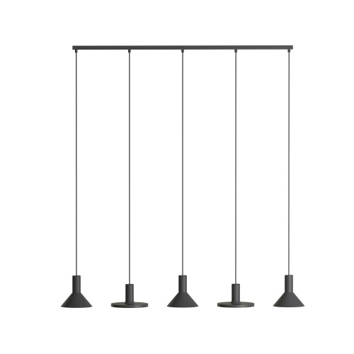 Lampa wisząca 5-punktowa HERMANOS czarny 