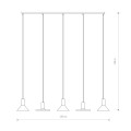 Lampa wisząca 5-punktowa HERMANOS czarny 